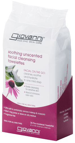 GC - Facial Cleansing Towelettes Soothing Unscented with Aloe & Echinace (Soothing) - 30 st.